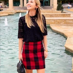 J. Crew Mercantile flannel skirt